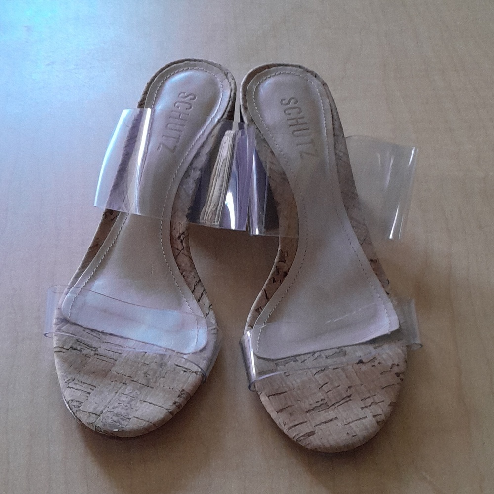 SCHULTZ VICTORIE CORK Block Heels Size 6.5 - Picture 11 of 16